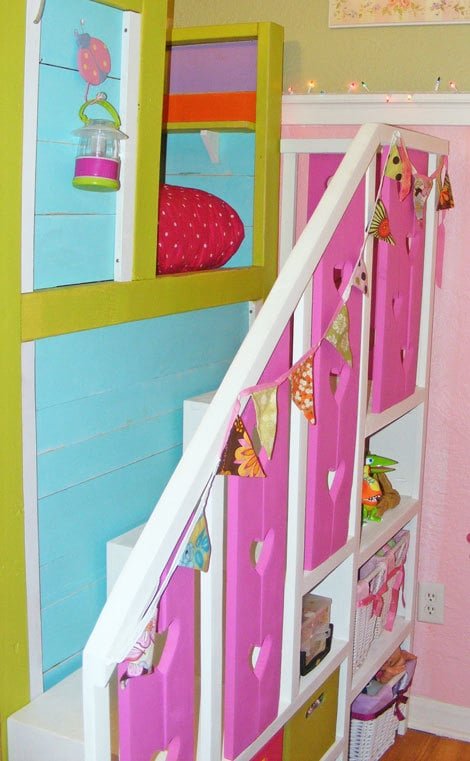 Sweet Pea Garden Bunk Bed Storage Stairs