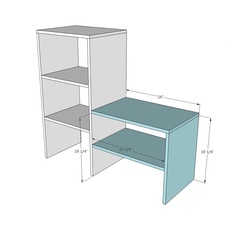 Sweet Pea Garden Bunk Bed Storage Stairs — step 2