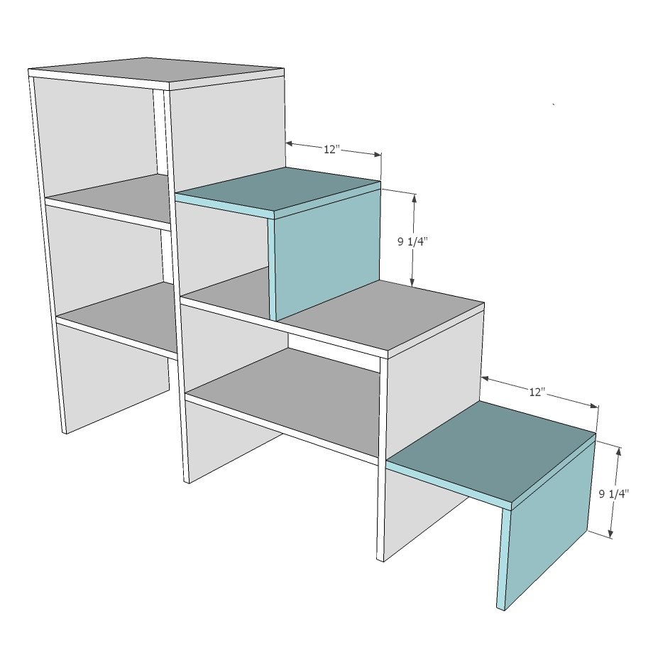 Sweet Pea Garden Bunk Bed Storage Stairs — step 3