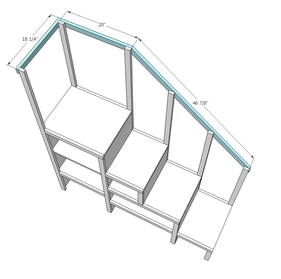 Sweet Pea Garden Bunk Bed Storage Stairs — step 6