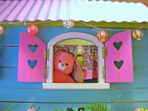Sweet Peak Garden Bunk Bed Shutters and Window Boxes