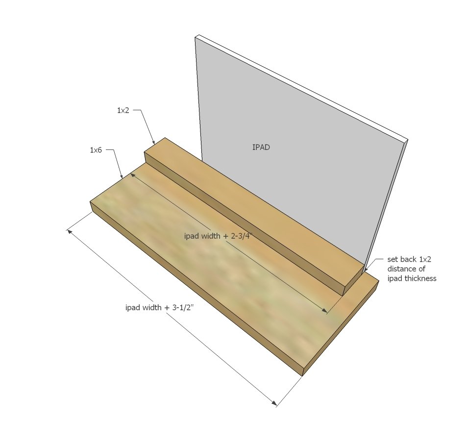 Tablet or iPad Holder Retro TV Style — step 1