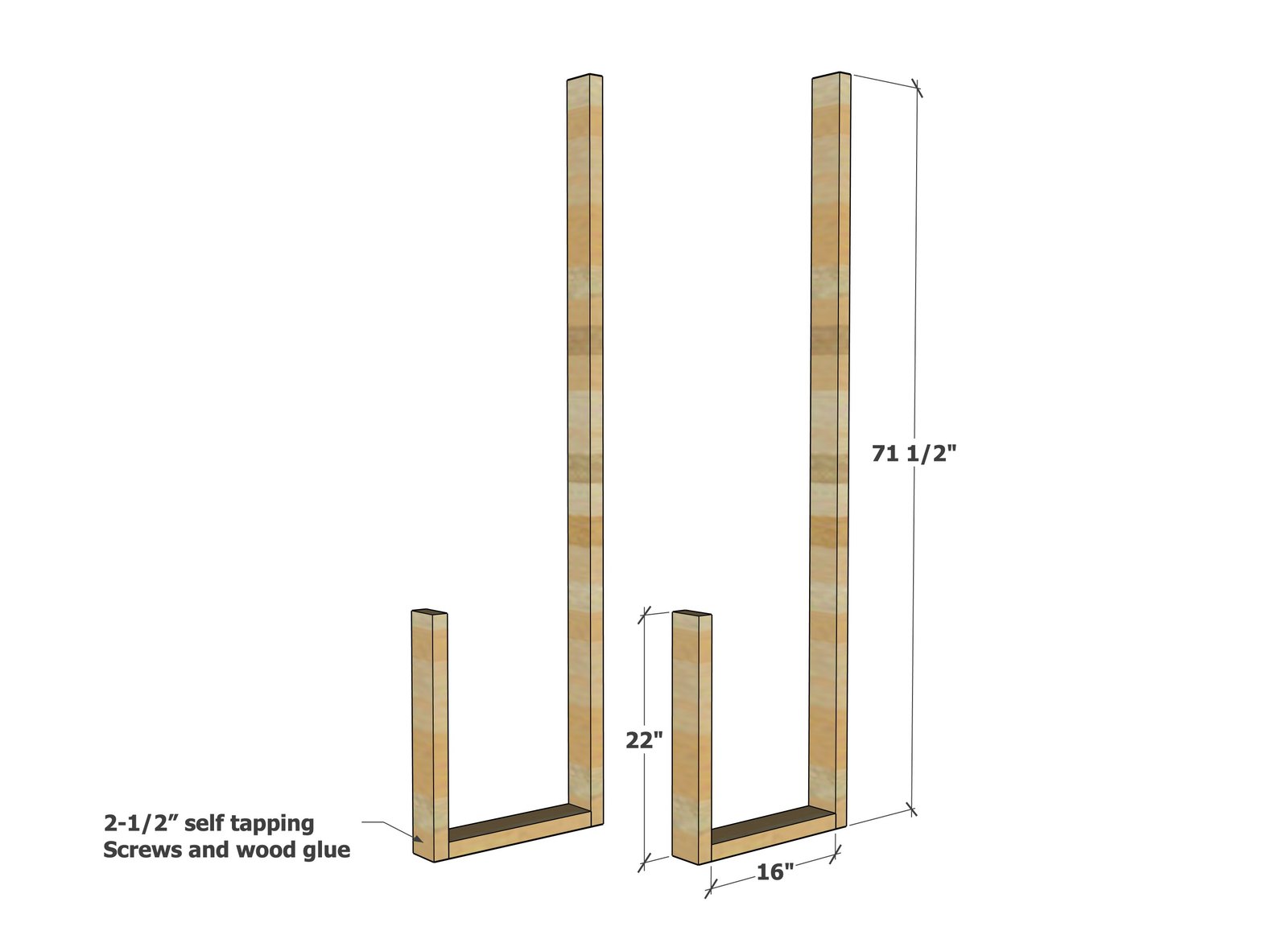 Tall Back Wooden Planter Box — step 1