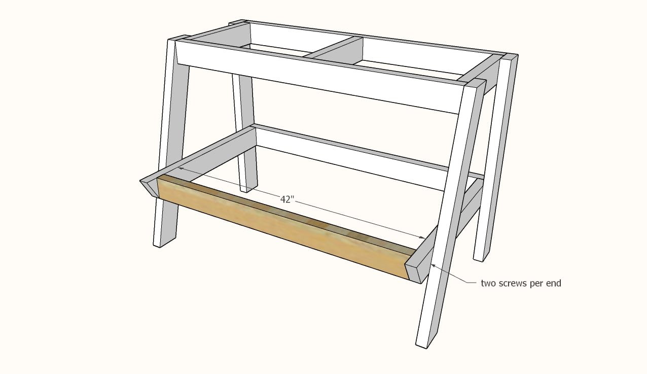 Tall Bench Seat with Footrest — step 5