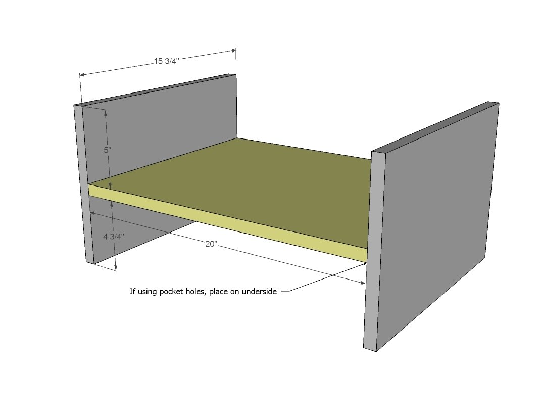 Tall Corner Media Console — step 1