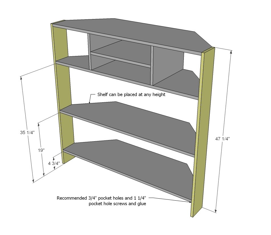 Tall Corner Media Console — step 3
