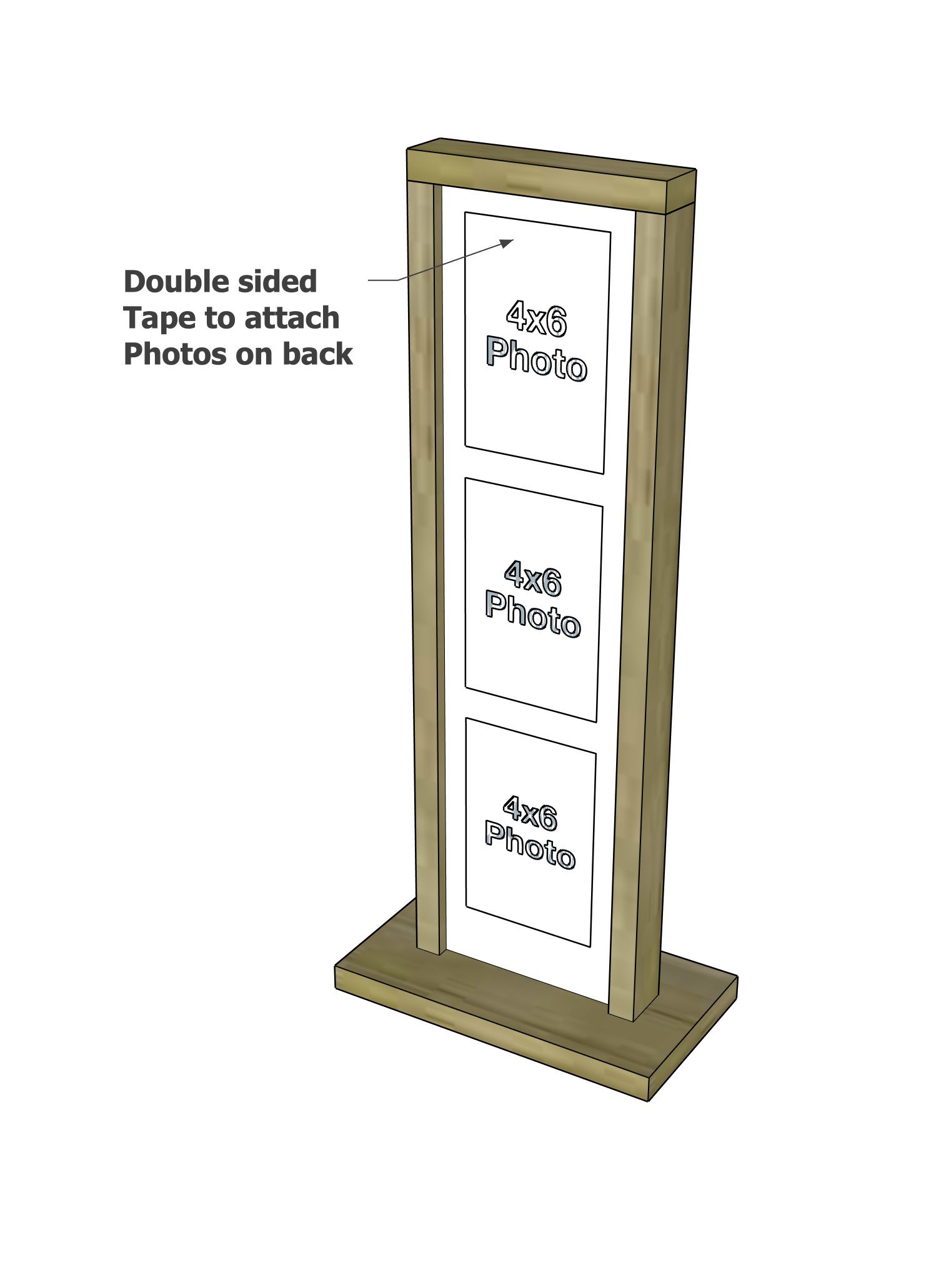 Tall Wood Photo Display — step 5