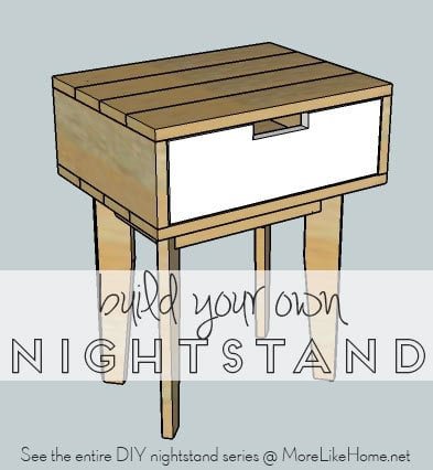 Tapered Leg Nightstand by More Like Home