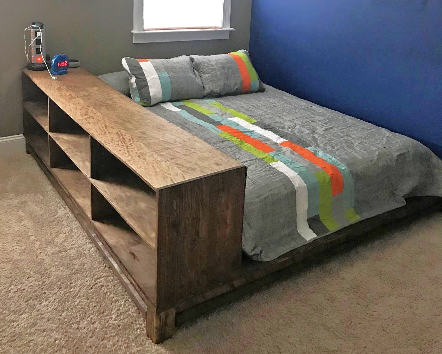Teen Platform Bed with Side Storage