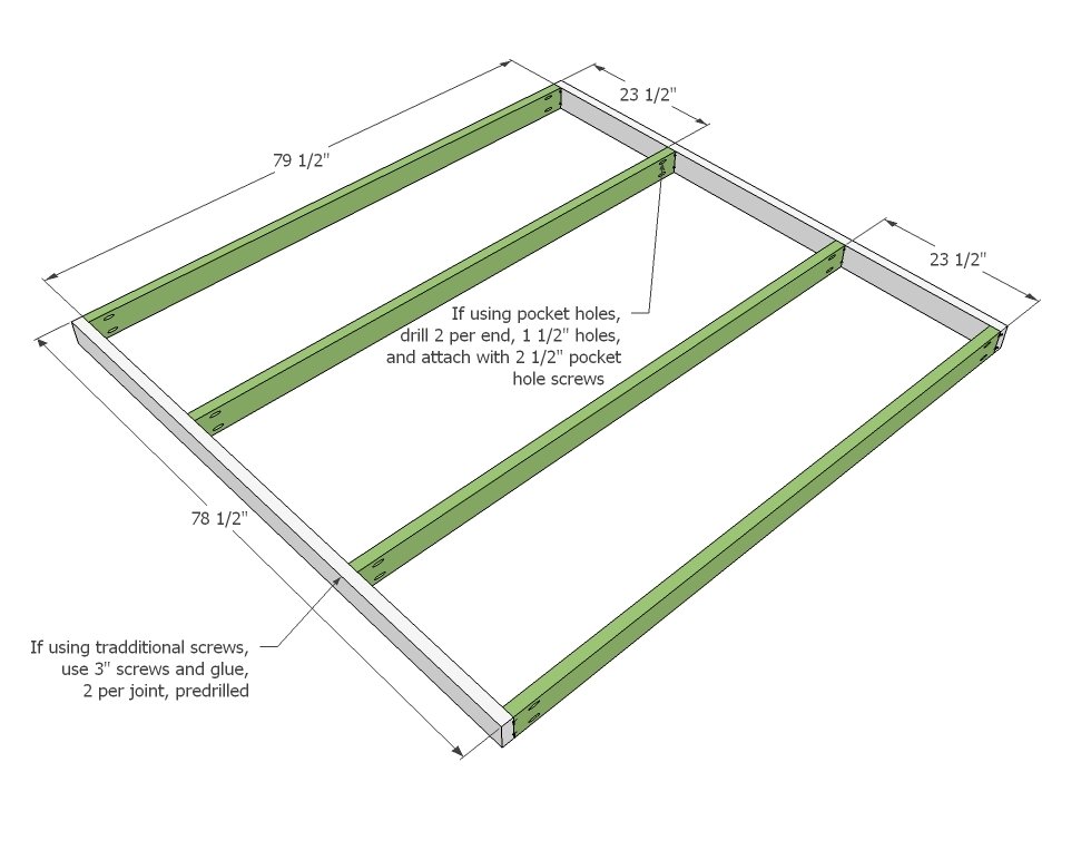 Teen Platform Bed with Side Storage — step 1