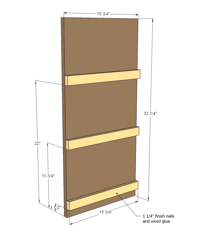 Three Drawer Rolling Dresser — step 1
