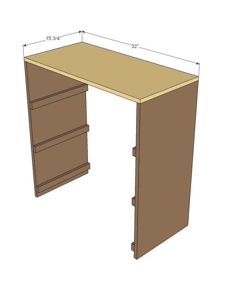 Three Drawer Rolling Dresser — step 2
