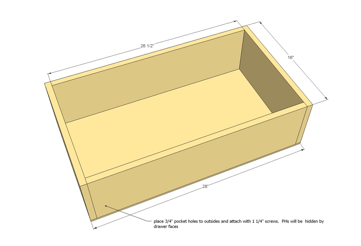 Three Drawer Rolling Dresser — step 5