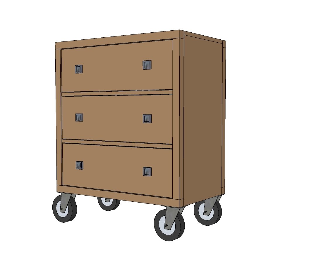 Three Drawer Rolling Dresser — step 8