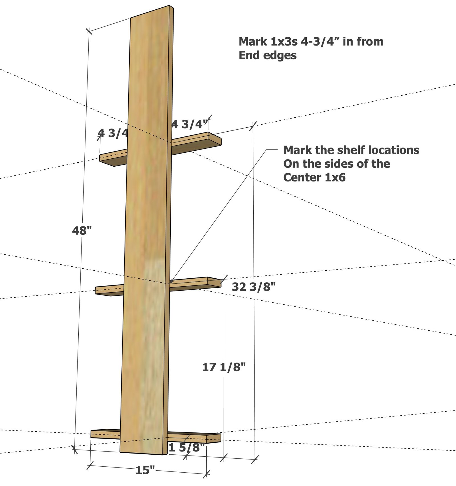 Three Month Easy to Rotate Wall Calendar Shelf — step 1