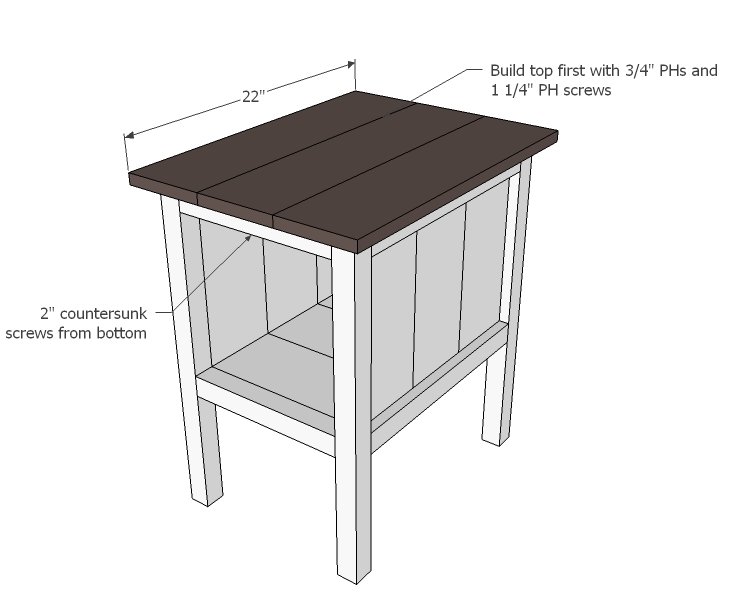 "Tidy Up" End Table — step 5