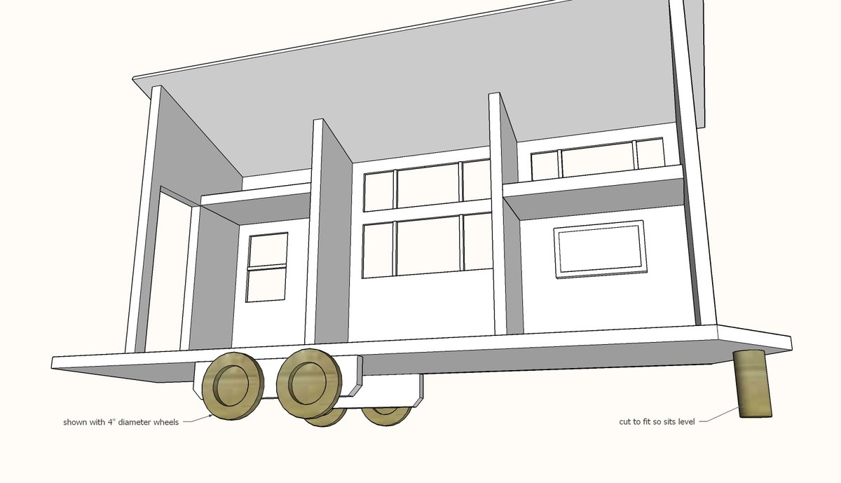 Tiny House Dollhouse for Barbies or 12" Dolls — step 7