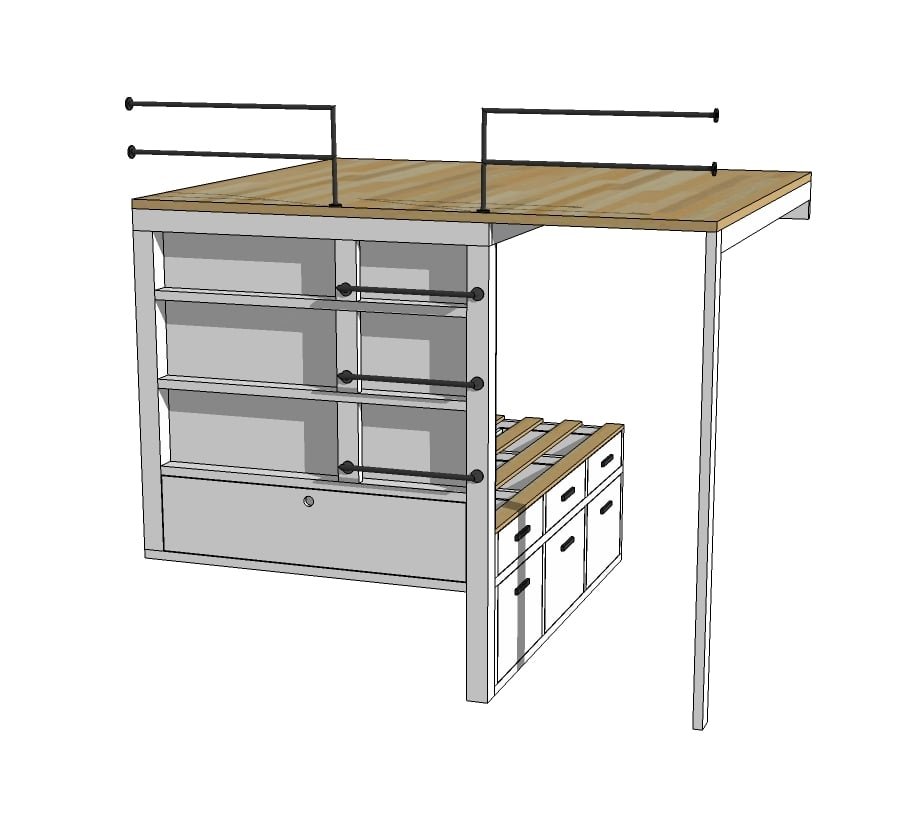 Tiny House Loft with Bedroom, Guest Bed, Storage and Shelving — step 13