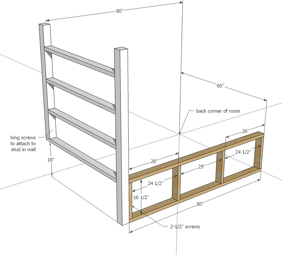 Tiny House Loft with Bedroom, Guest Bed, Storage and Shelving — step 2