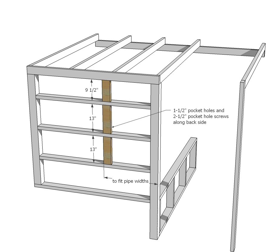 Tiny House Loft with Bedroom, Guest Bed, Storage and Shelving — step 5
