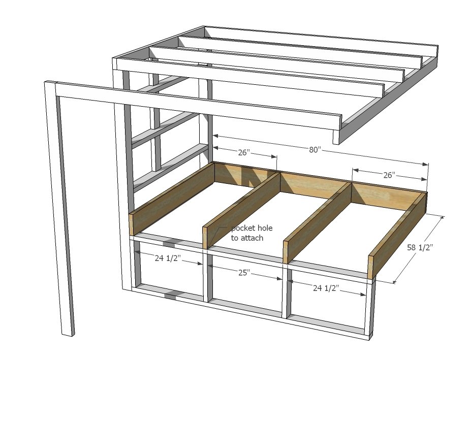 Tiny House Loft with Bedroom, Guest Bed, Storage and Shelving — step 6
