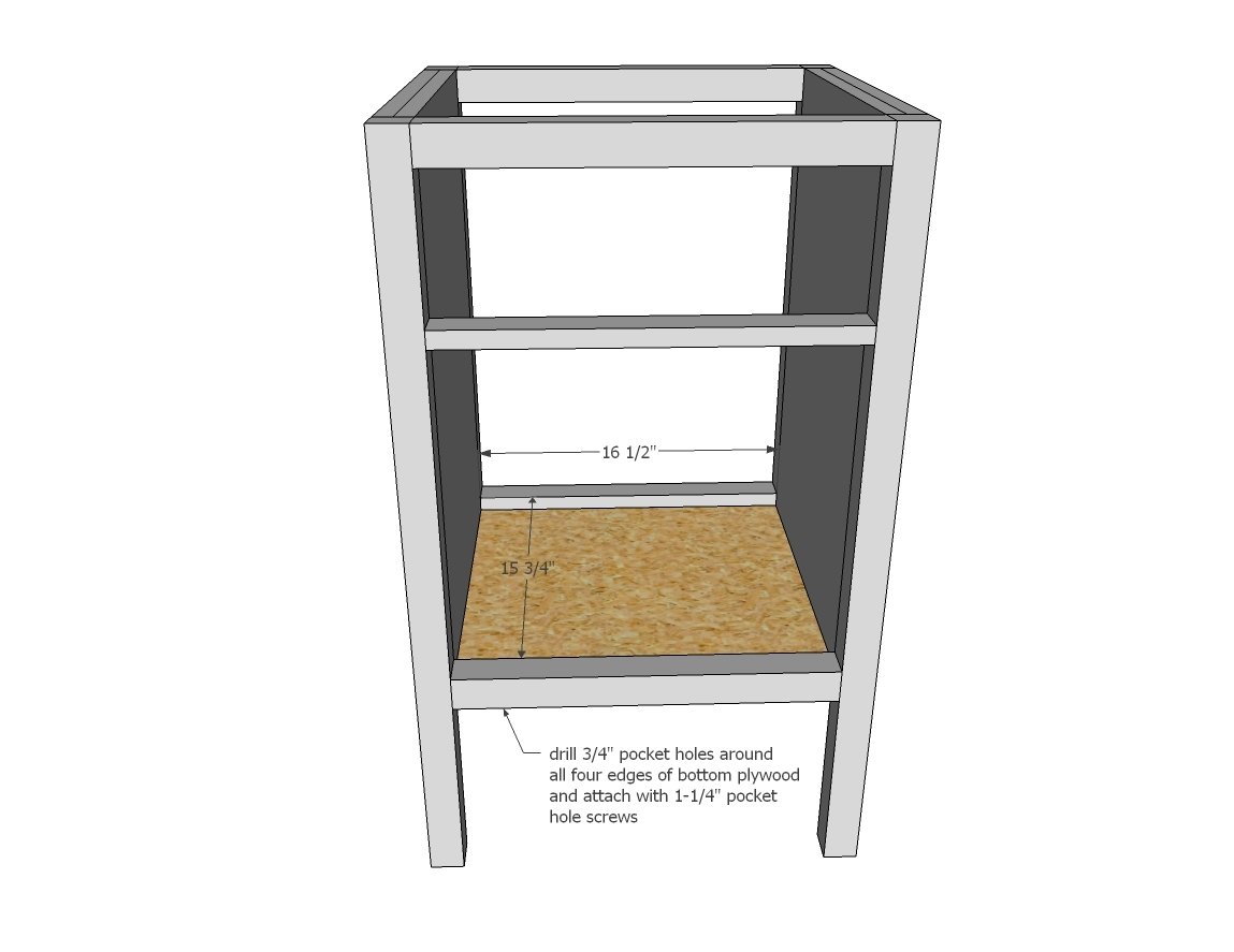 Tiny Kitchen Island Prep Cart with Trash — step 4