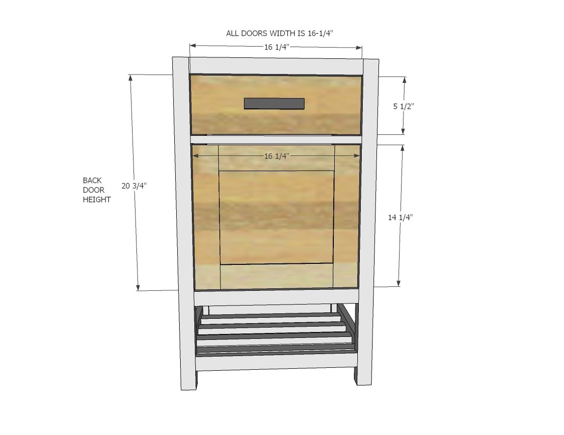 Tiny Kitchen Island Prep Cart with Trash — step 6