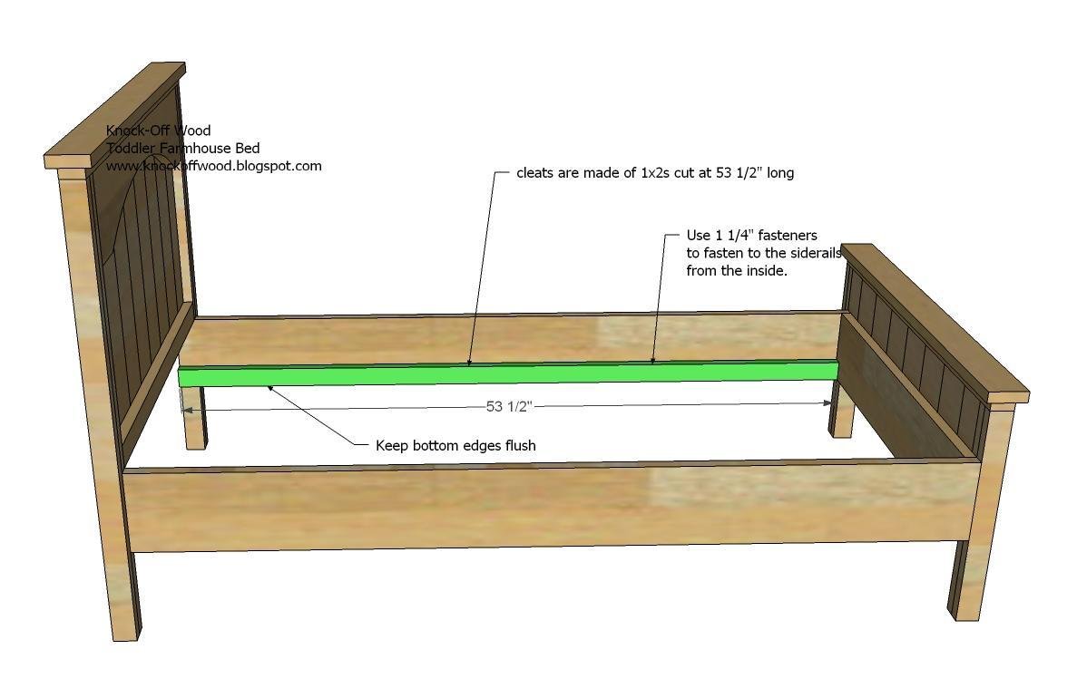 Toddler Farmhouse Bed Using Crib Mattress — step 13