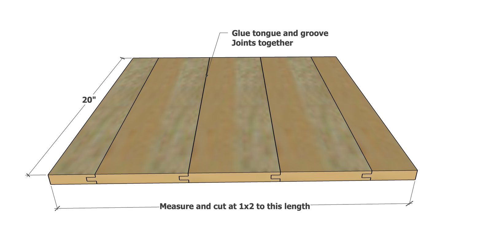 Tongue and Groove Ottoman Tray — step 2