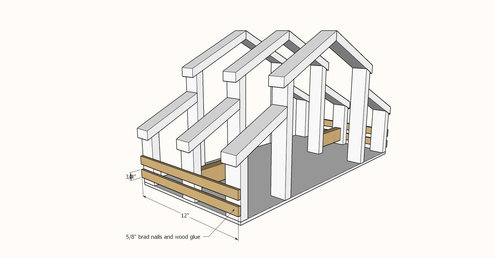 Toy Barn with Stables — step 8