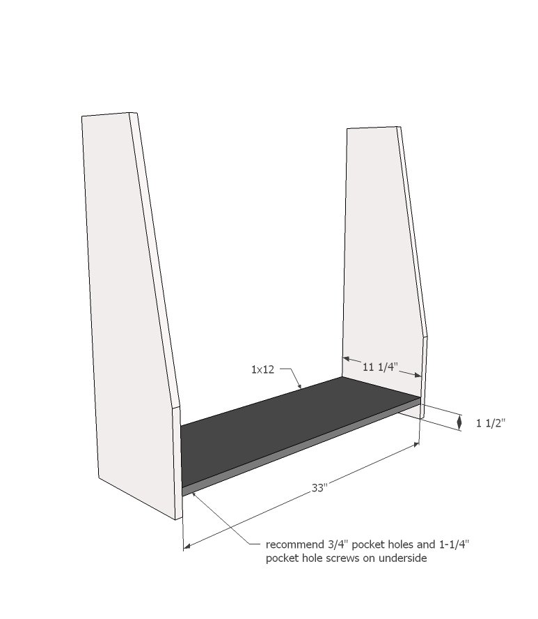 Toy Bin Box with Cubby Shelves — step 2