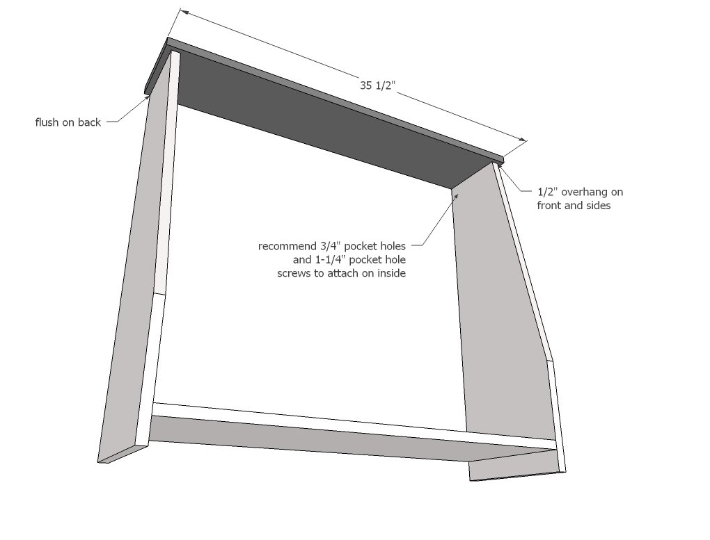 Toy Bin Box with Cubby Shelves — step 3