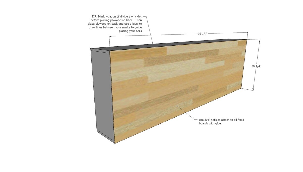 Toy Storage Hutch with Cubbies and Shelves — step 2