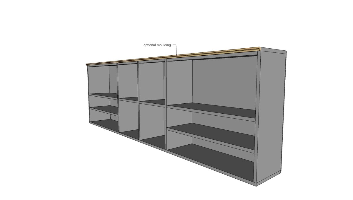Toy Storage Hutch with Cubbies and Shelves — step 5