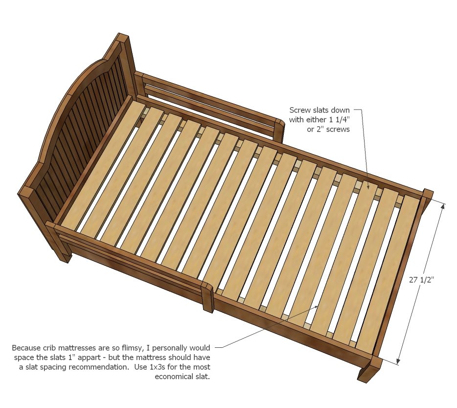 Traditional Wood Toddler Bed — step 8