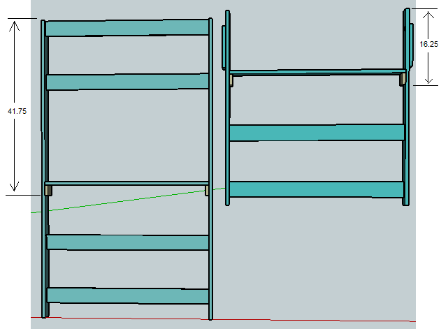 Triple Bunk Staggered Beds — step 2