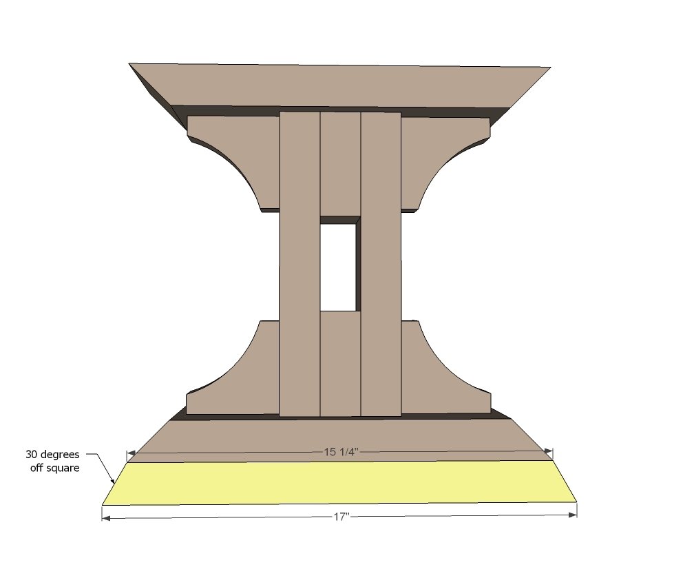 Triple Pedestal Farmhouse Bench — step 4