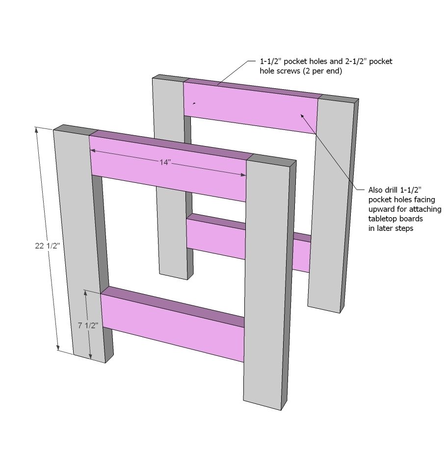 Tryde End Table with Shelf — step 1