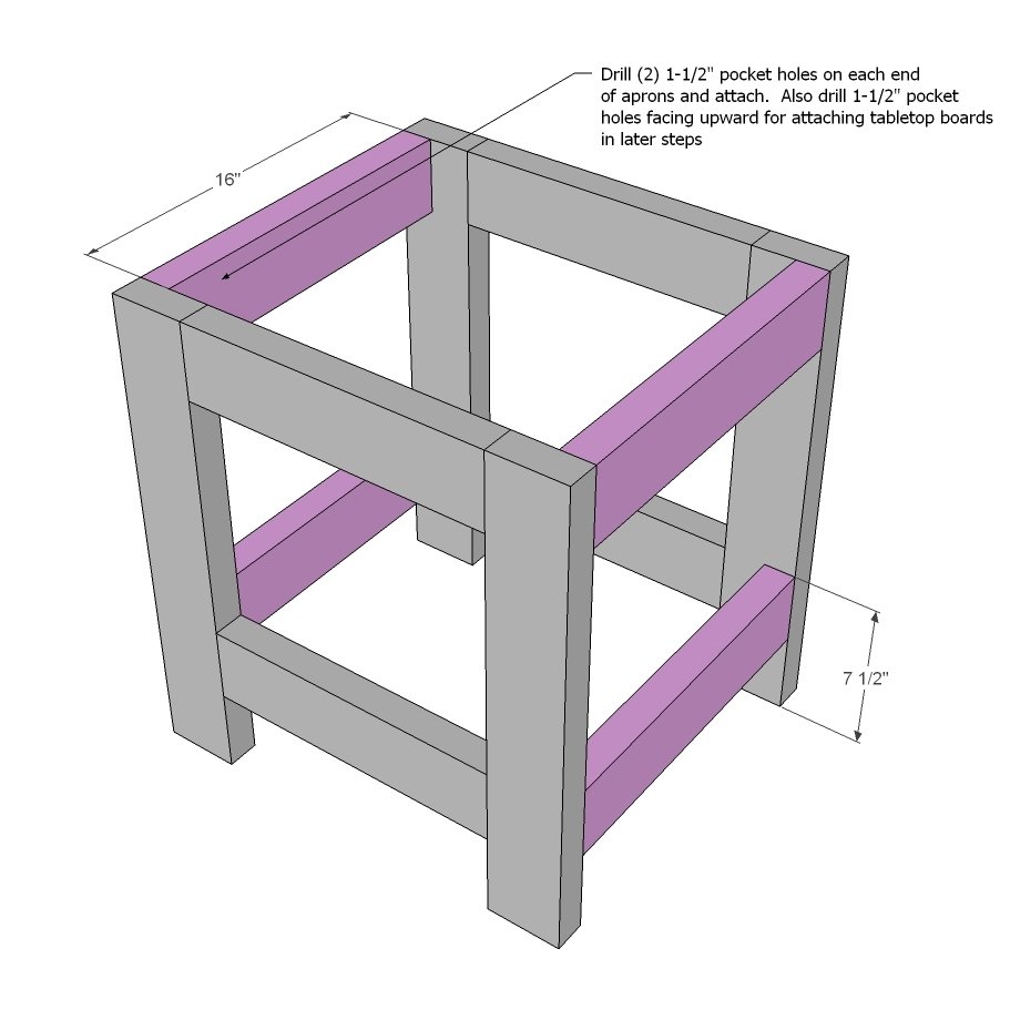 Tryde End Table with Shelf — step 2