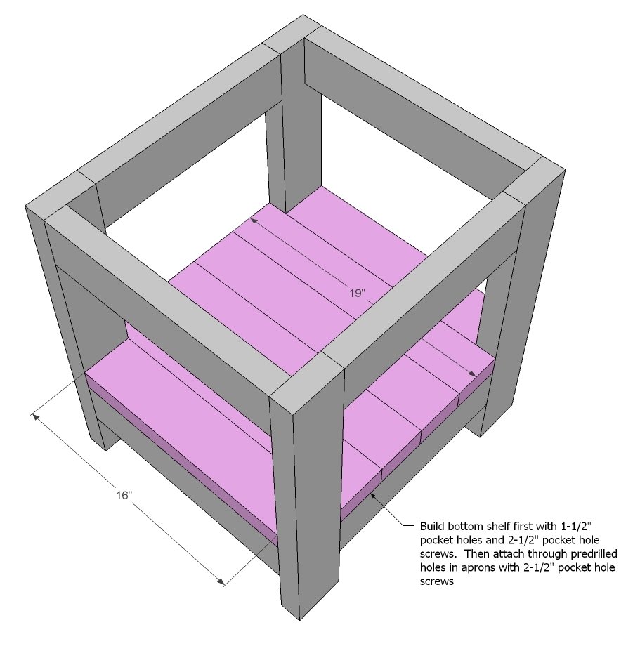 Tryde End Table with Shelf — step 3