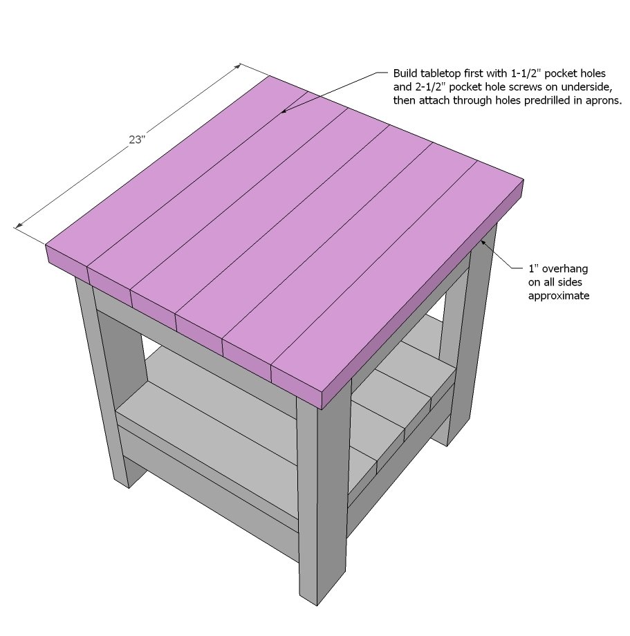 Tryde End Table with Shelf — step 4