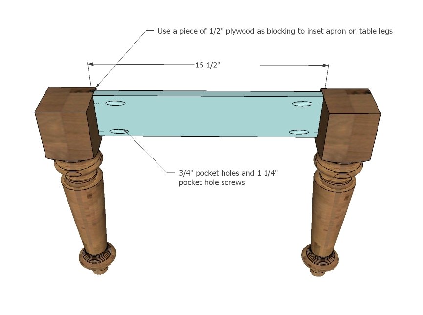 Turned Leg Coffee Table — step 4
