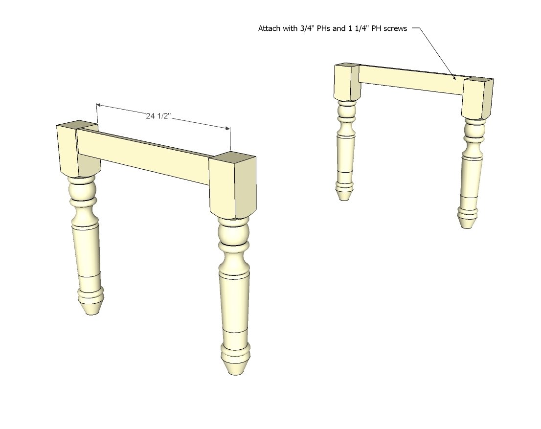 Turned Leg Farmhouse Table — step 2