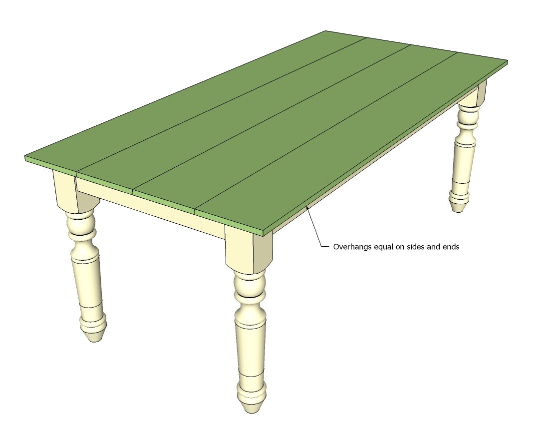Turned Leg Farmhouse Table — step 5