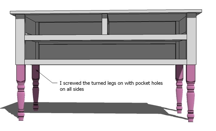 Turned Leg Media Console — step 10