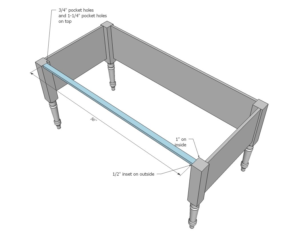 Turned Leg Traditional Desk — step 2