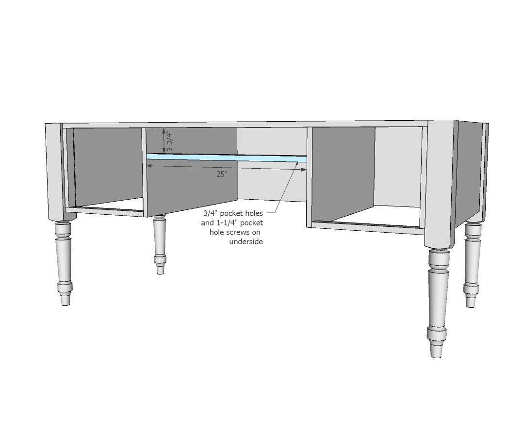 Turned Leg Traditional Desk — step 5
