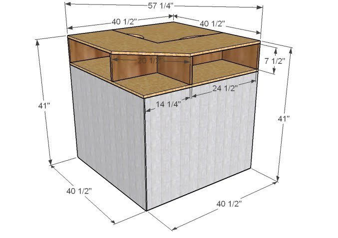 Twin Corner Beds System dimension diagram 1