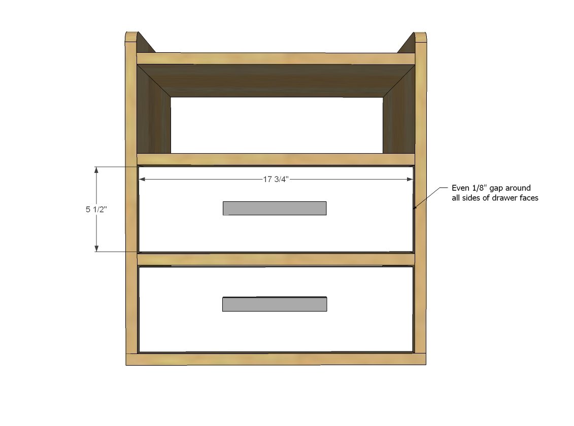 Two Drawer/Shelf Modern Nightstand — step 9