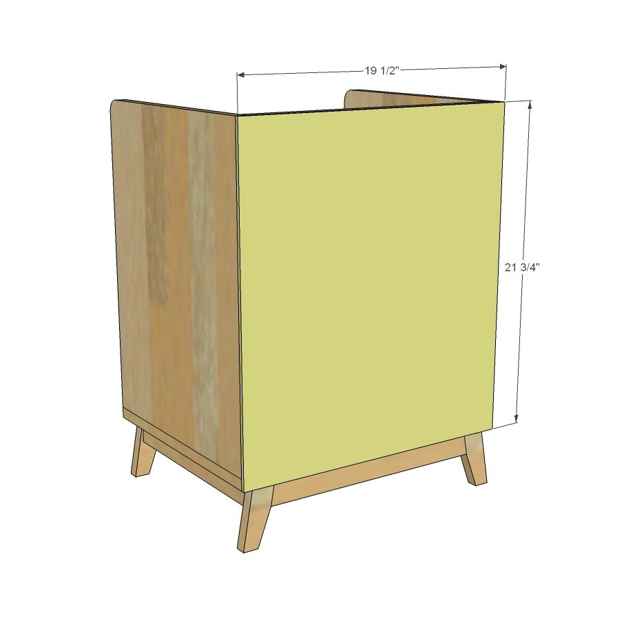 Two Drawer/Shelf Modern Nightstand — step 11